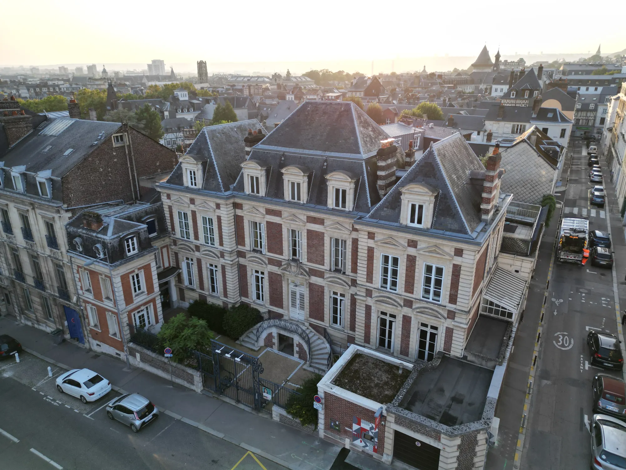Vue aérienne d'une propriété